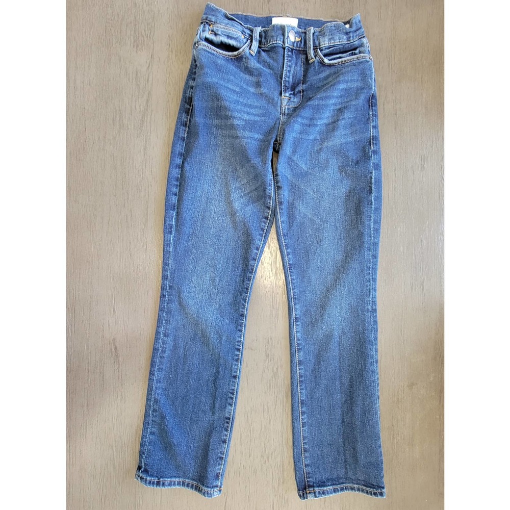 FRAME Le High Straight Denim Jeans in Color Rosaline Size 24